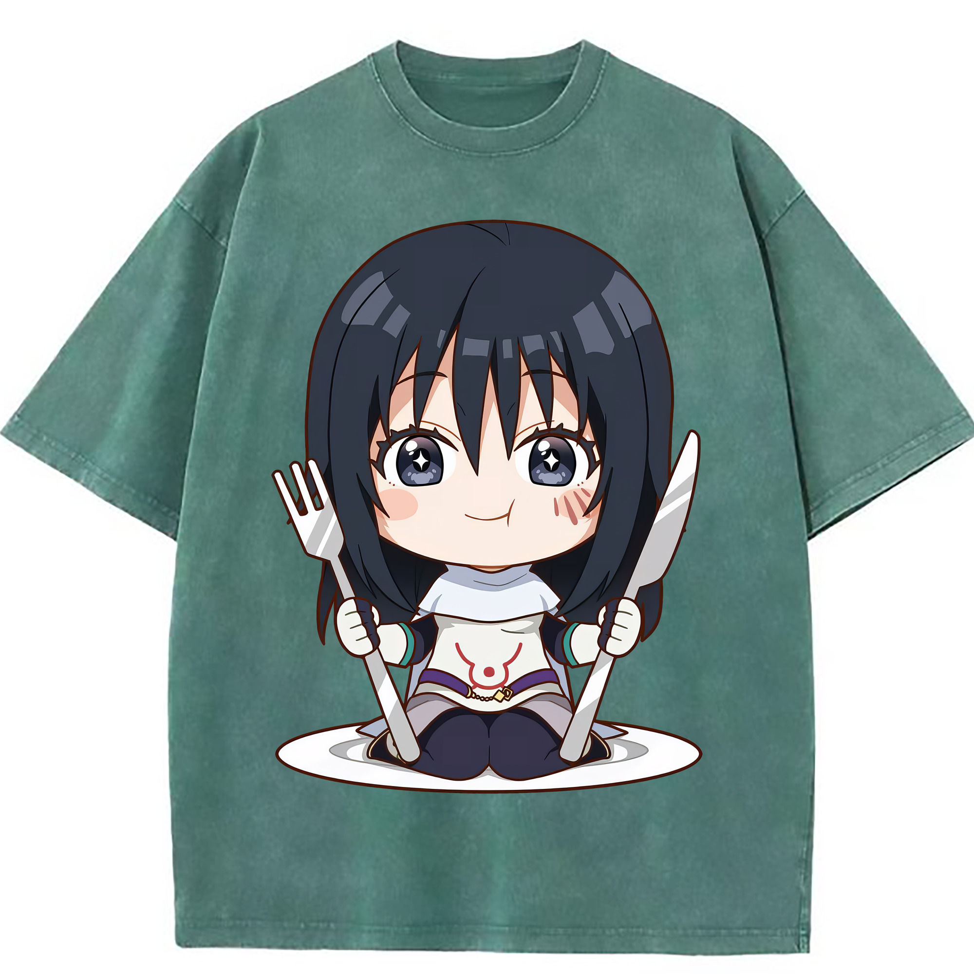 （画像用） 転スラ Regarding Reincarnated to Slime 綿100% ヴィンテージ風 半袖Tシャツ（フロントプリント）